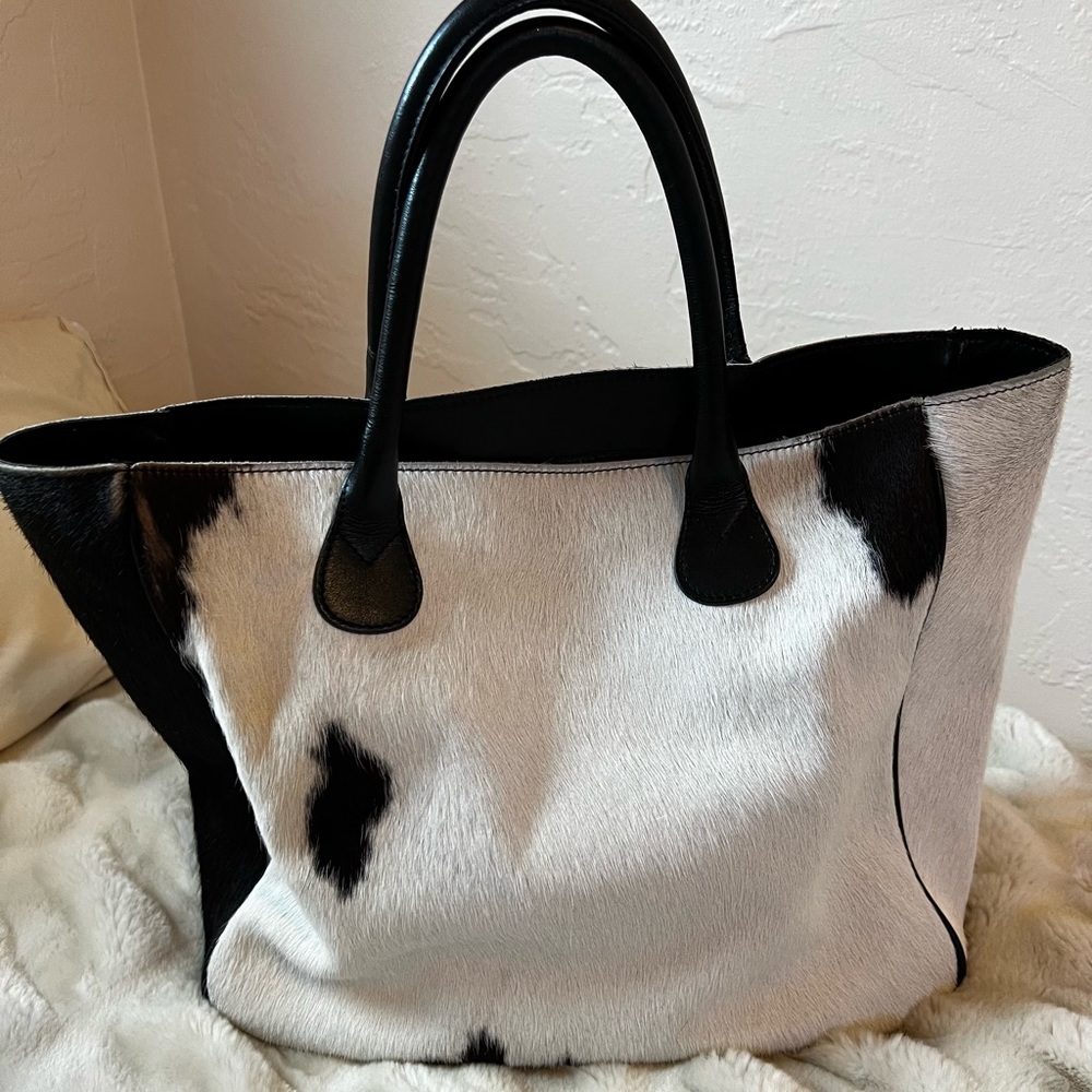Mark & Graham Telluride Handbag in the cowhide style